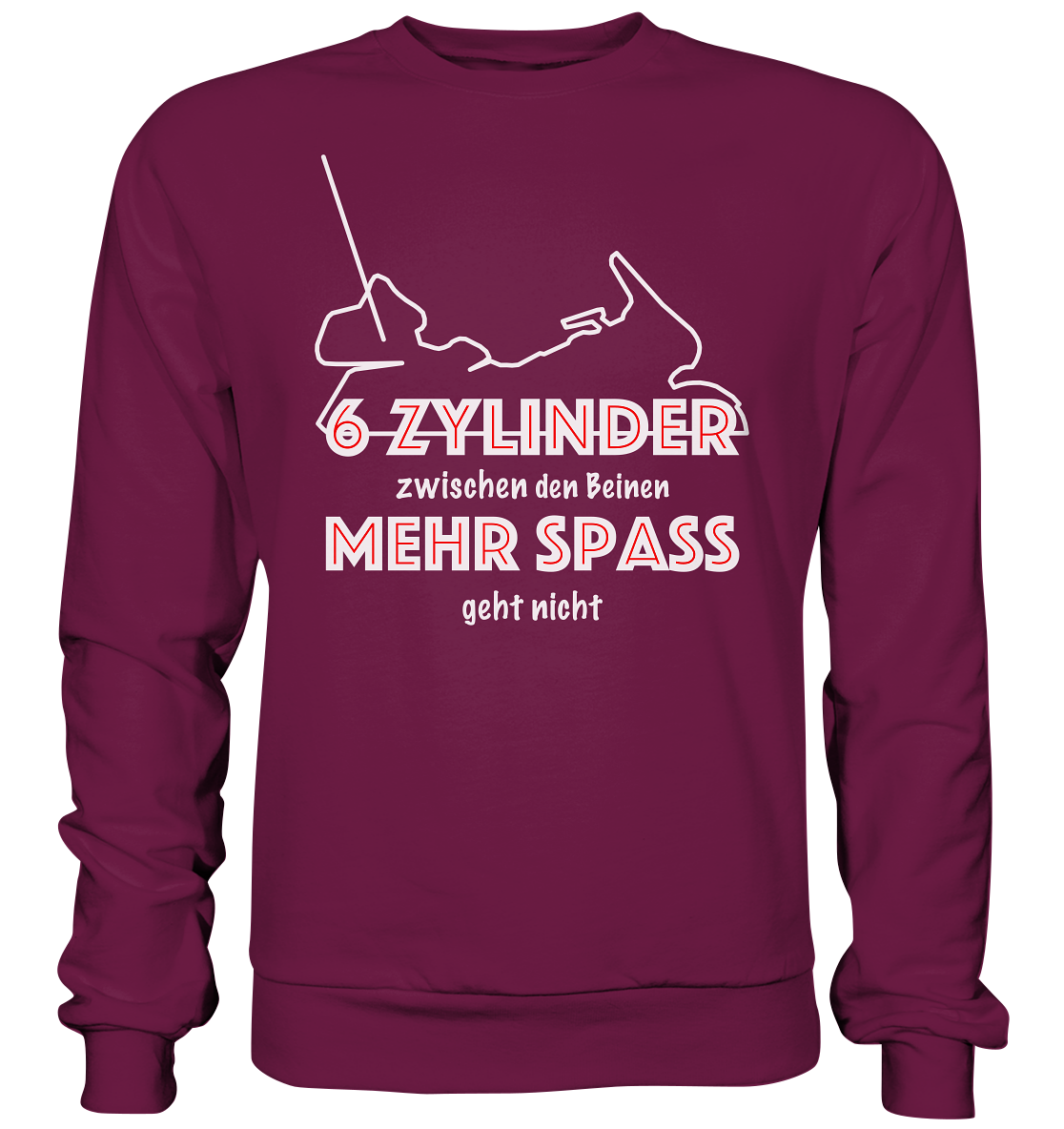 Goldwinger Spruch - 6 Zylinder - Premium Sweatshirt