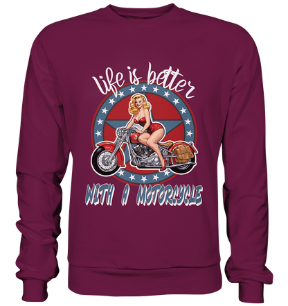 life is better with a motorcycle - Motorrad 50er Jahre Kopie Kopie - Premium Sweatshirt