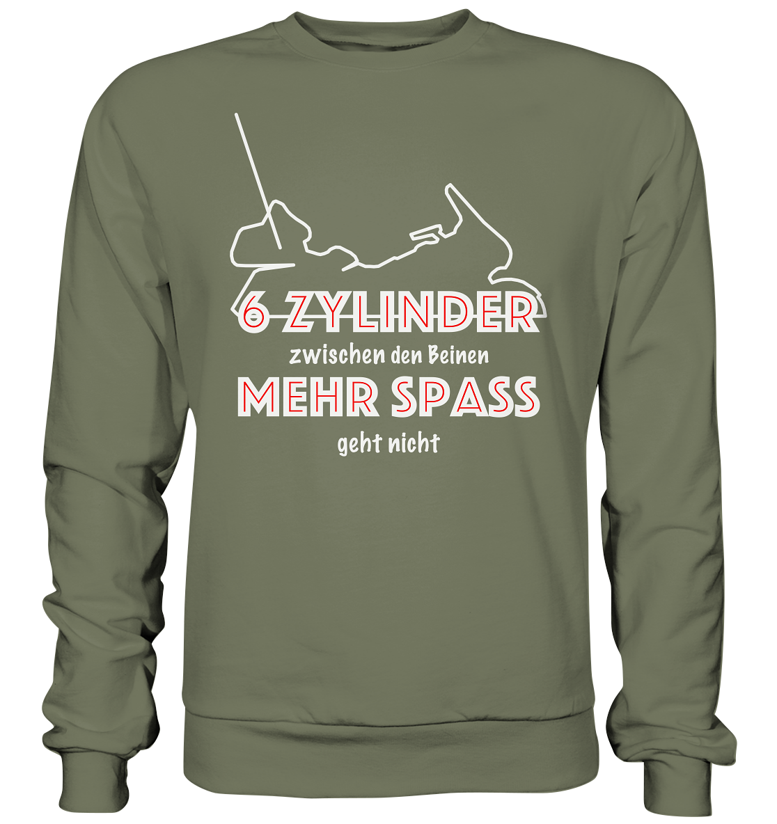 Goldwinger Spruch - 6 Zylinder - Premium Sweatshirt