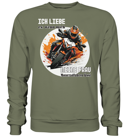 Ich liebe meine Frau - lustiger Biker Spruch  - Premium Sweatshirt