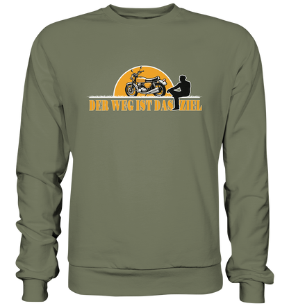 Der Weg ist das Ziel - Spruch für Biker - Premium Sweatshirt