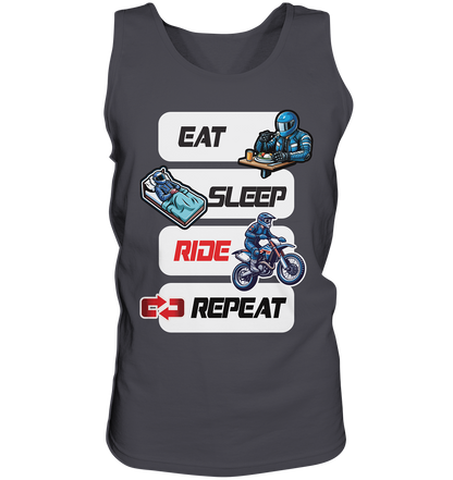 Eat Sleep Ride Repeat  - lustiger Biker Spruch Motocross - Herrn Tank-Top