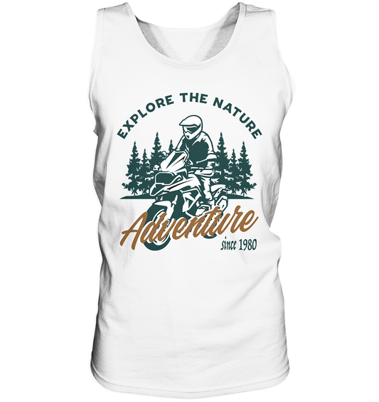Explore the Nature - Adventure Bike 1980 - Herrn Tank-Top