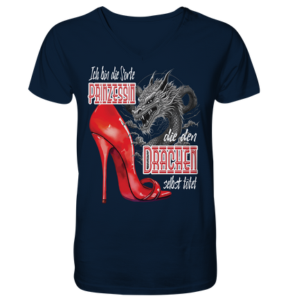 Prinzessin - die den Drachen tötet High Heel - Herrn V-Neck Shirt