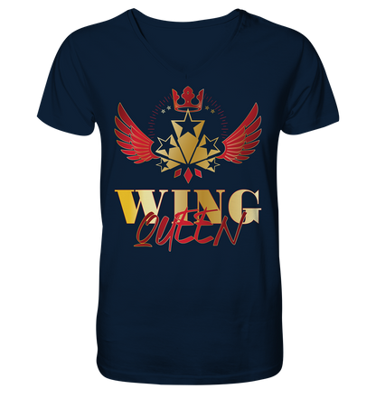 Goldwing - Wing Queen rot/gold - Herrn V-Neck Shirt