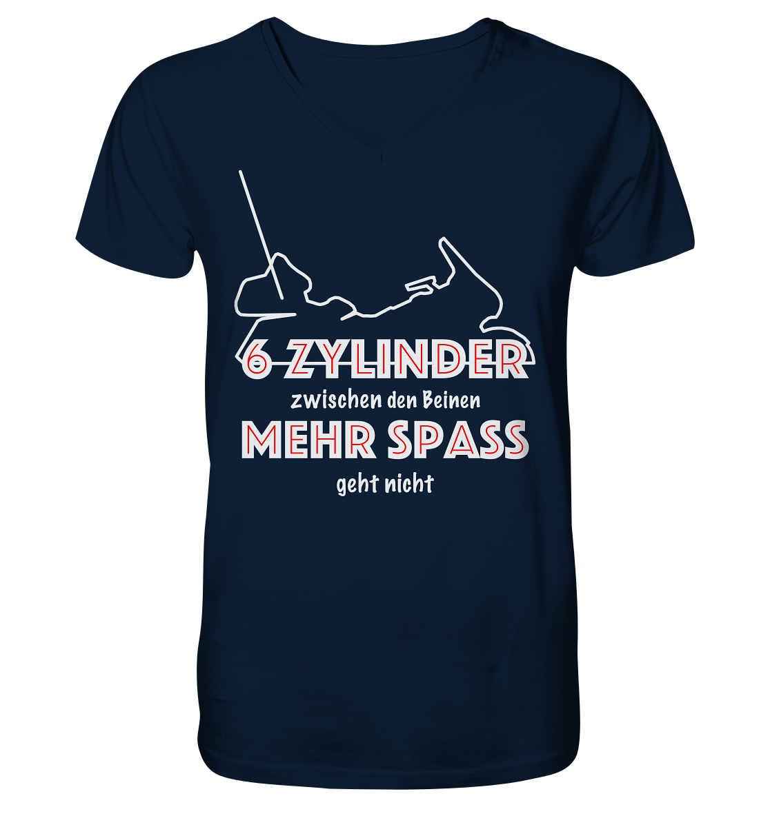 Goldwinger Spruch - 6 Zylinder - Herrn V-Neck Shirt