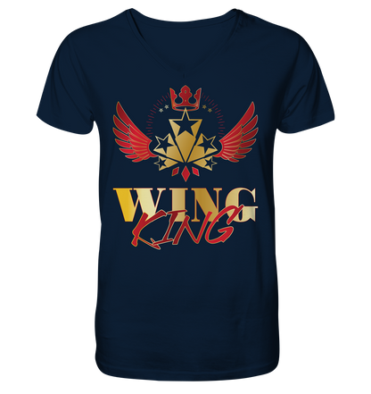 Goldwing - Wing King rot/gold - Herrn V-Neck Shirt
