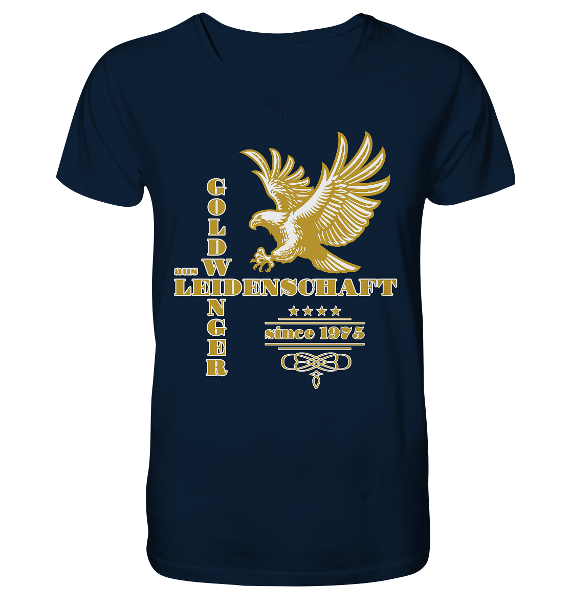 Goldwinger aus Leidenschaft seit 1975 - Herrn V-Neck Shirt