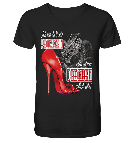 Prinzessin - die den Drachen tötet High Heel - Herrn V-Neck Shirt