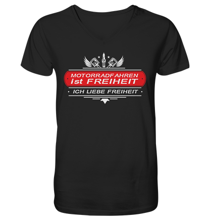 Motorradfahren ist Freiheit - Biker Spruch - Herrn V-Neck Shirt