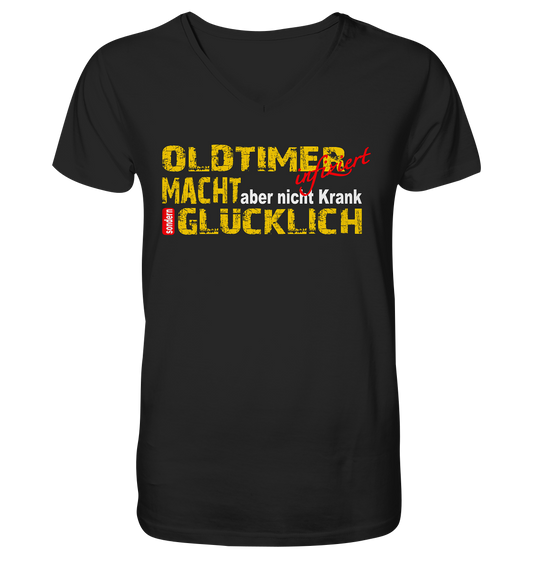 Oldtimer macht Glücklich - Herrn V-Neck Shirt