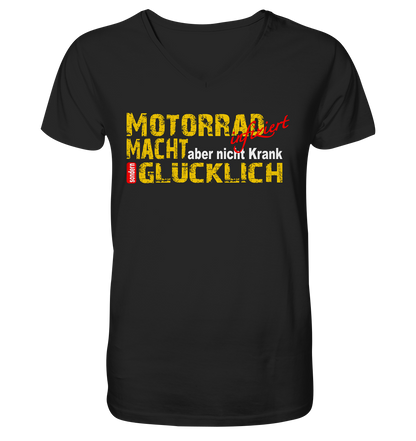 Motorrad macht Glücklich  - Herrn V-Neck Shirt