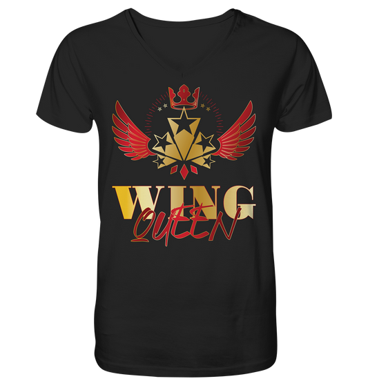 Goldwing - Wing Queen rot/gold - Herrn V-Neck Shirt