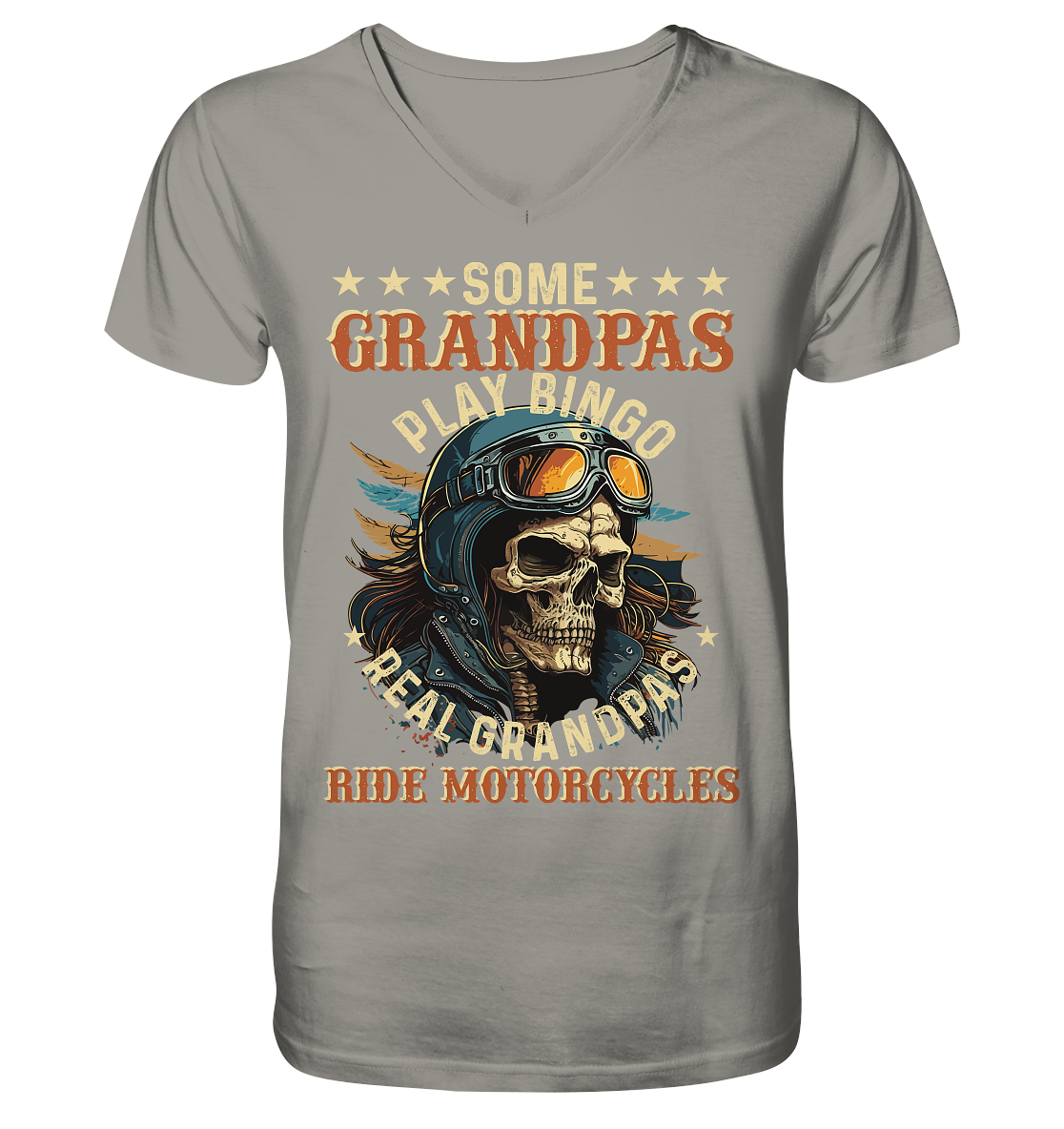 Echte Opas fahren Motorrad - Herrn V-Neck Shirt