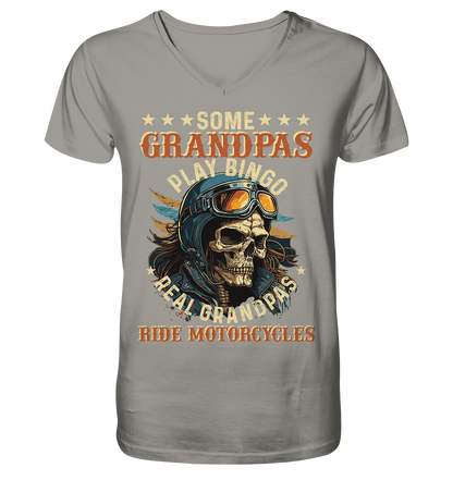 Echte Opas fahren Motorrad - Herrn V-Neck Shirt