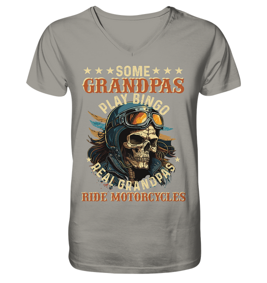 Echte Opas fahren Motorrad - Herrn V-Neck Shirt