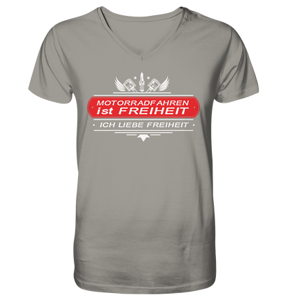 Motorradfahren ist Freiheit - Biker Spruch - Herrn V-Neck Shirt