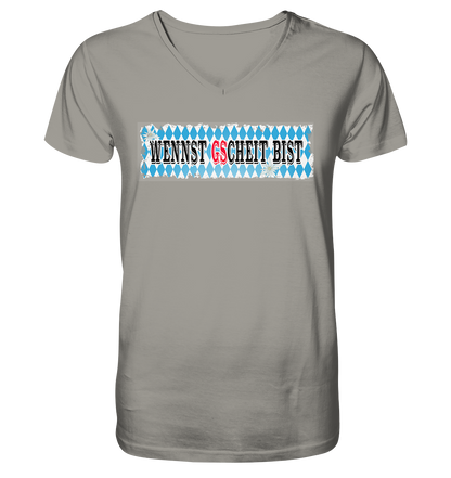 wennst GScheit bist - Spruch für bayrische Adventure Biker - Herrn V-Neck Shirt