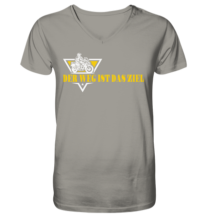 Der Weg ist das Ziel - Spruch für Biker - Herrn V-Neck Shirt
