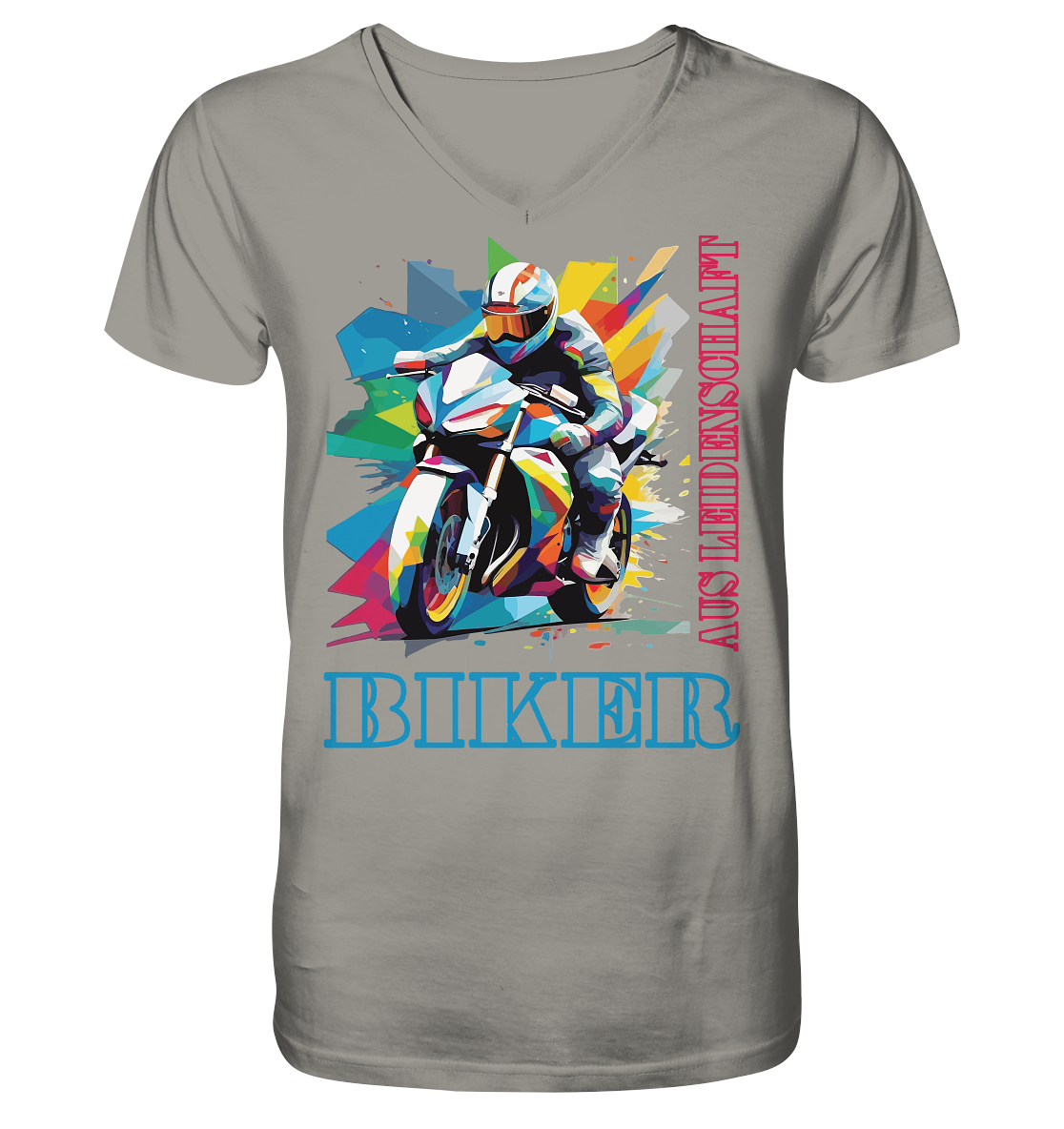 Biker aus Leidenschaft - Abstrakt  - Herrn V-Neck Shirt