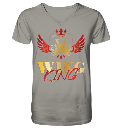 Goldwing - Wing King rot/gold - Herrn V-Neck Shirt