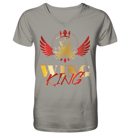 Goldwing - Wing King rot/gold - Herrn V-Neck Shirt