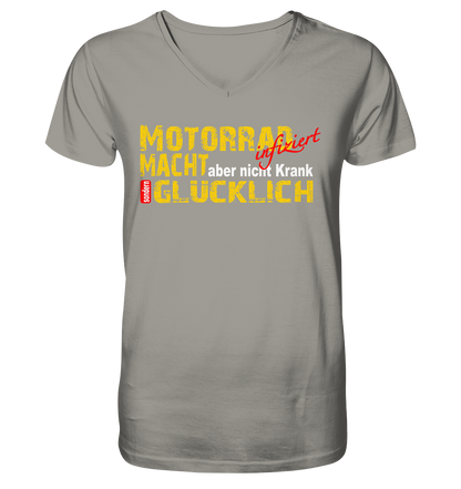 Motorrad macht Glücklich  - Herrn V-Neck Shirt