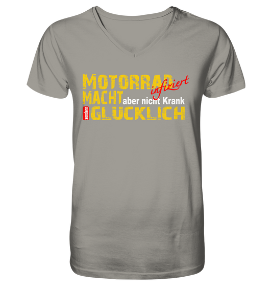 Motorrad macht Glücklich  - Herrn V-Neck Shirt