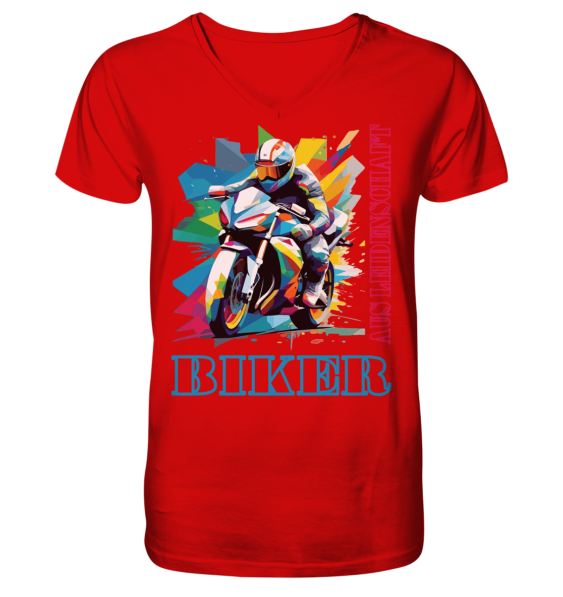 Biker aus Leidenschaft - Abstrakt  - Herrn V-Neck Shirt