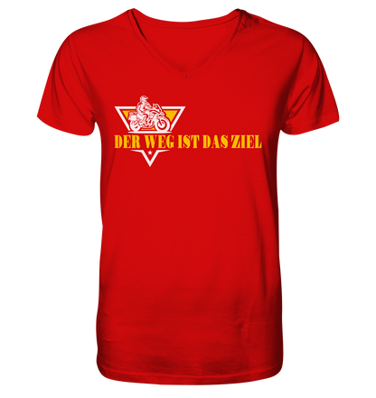 Der Weg ist das Ziel - Spruch für Biker - Herrn V-Neck Shirt