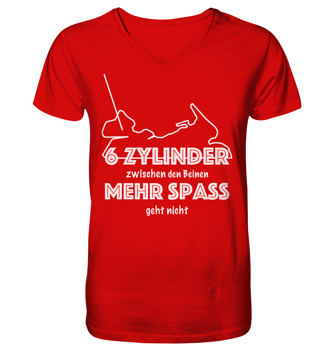 Goldwinger Spruch - 6 Zylinder - Herrn V-Neck Shirt