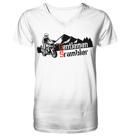 Gentlemen Scrambler - Abenteuer Biker - Herrn V-Neck Shirt