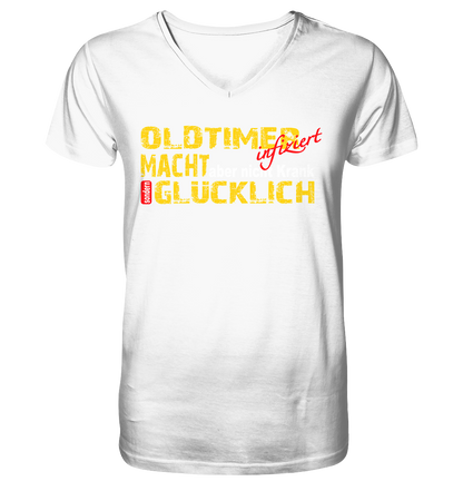 Oldtimer macht Glücklich - Herrn V-Neck Shirt