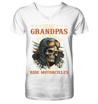 Echte Opas fahren Motorrad - Herrn V-Neck Shirt